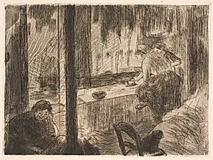 Vaskekonerne (strygningen) by Edgar Degas