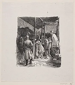 Ved bortkareten fra Det Kongelige Teater by Ubekendt
