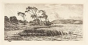 Ved en indsø. Storm by Louise Ravn-Hansen