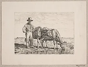 Ved et vandingssted by Madsen, A.P.