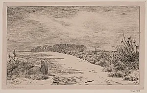 Ved Himlingøje, Vinterlandskab by Johan Thomas Lundbye