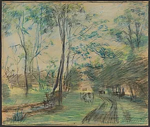 Ved Sorteåen på Mejlgård by Theodor Philipsen