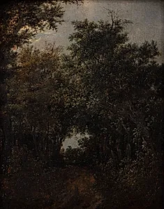 Vej i en egeskov by Jacob Isaacksz. van Ruisdael