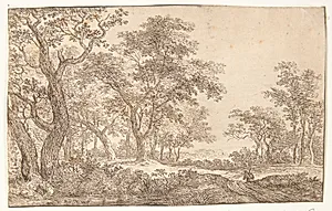 Vej i en skov by Simon de Vlieger