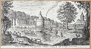 Vej ved slottet Peray nær Corbeil by Albert Flamen
