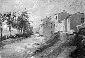 Vej ved Sulmona by Theodor Philipsen