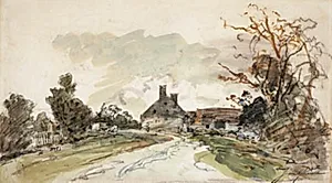 Vejen gennem Côte-Saint-André ved Grenoble by Johan Barthold Jongkind