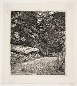 Vejen i Granskoven by Carl Bloch