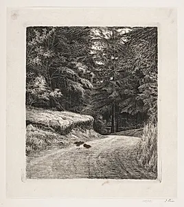 Vejen i Granskoven by Carl Bloch