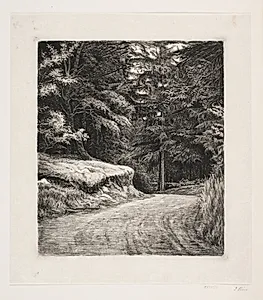 Vejen i Granskoven by Carl Bloch