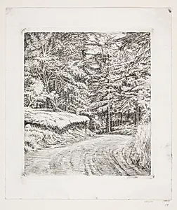 Vejen i Granskoven by Carl Bloch