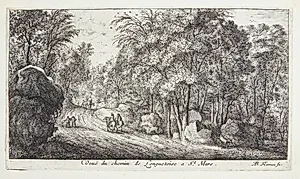 Vejfarende på St. Mars nær Longuetoise by Albert Flamen