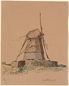 Vendet Mølle ved Dortheaslyst by Johan Thomas Lundbye