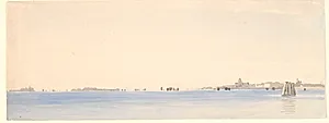 Venedig set fra Lagunen by P.C. Skovgaard
