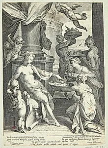 Venus æret af nymferne by Jan Harmensz. Muller