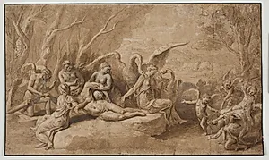 Venus begræder Adonis' død by Ubekendt