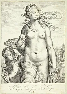 Venus får prisen for skønhed by Jacob Matham
