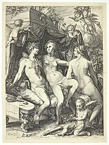 Venus mellem Bakkus og Ceres by Jan Saenredam