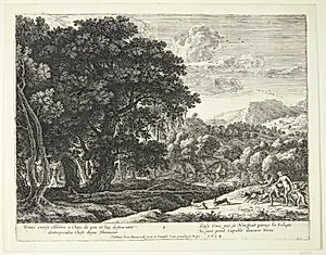 Venus og Adonis jager by Herman van Swanevelt