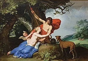Venus og Adonis by Abraham Bloemaert
