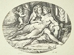 Venus og Adonis by Jacob Matham