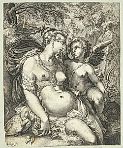 Venus og Amor by Ubekendt