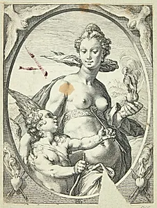 Venus og Amor by Hendrick Goltzius