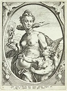 Venus og Amor by H.L. Schärer