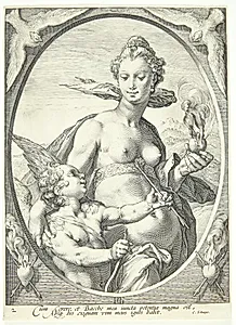Venus og Amor by Hendrick Goltzius