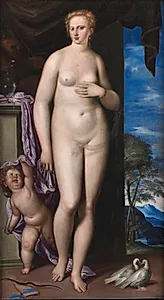 Venus og Cupido by Simone Peterzano