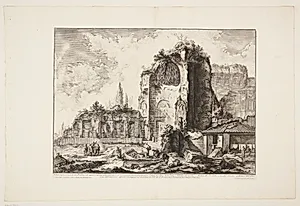 Venus' og Rom's tempel, fejlagtigt kaldet Sol's og Luna's tempel by Giovanni Battista Piranesi