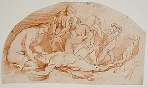 Venus sørger over Adonis' lig by Ubekendt