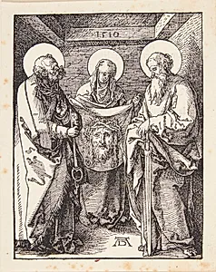 Veronika mellem helgenerne Peter og Paulus by Albrecht Dürer