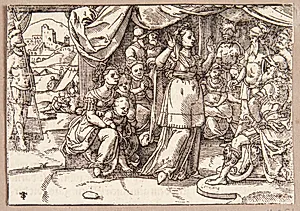Veturia og Volumnia beder Coriolanus om at skåne Rom