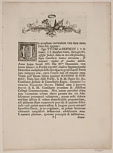 Vignet med Bog, Krans og Fasces by Odvardt Helmoldt de Lode