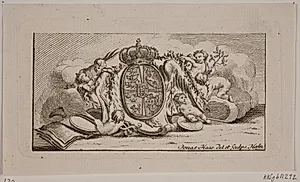 Vignet med rigsvåben by Jonas Haas