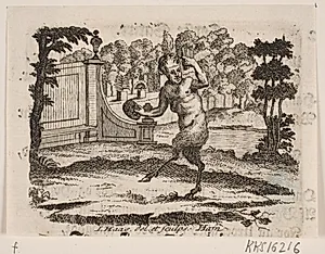 Vignet med satyr by Jonas Haas