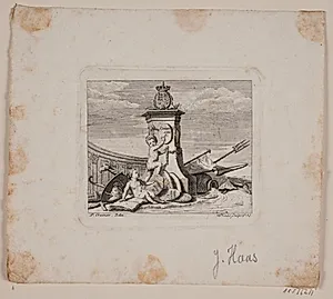 Vignet med to genier by Jonas Haas