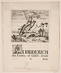 Vignet og initial til Frederik V's Søkrigsartikelsbrev