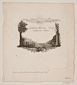 Vignet til Det Kongelige Danske Landhusholdningsselskab by Gerhard Ludvig Lahde