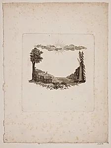Vignet til Det Kongelige Danske Landhusholdningsselskab by Gerhard Ludvig Lahde