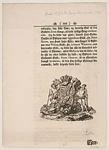 Vignet til Frederik d. IV's salvingsakt by Odvardt Helmoldt de Lode