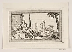 Vignet til Frederik Lodvig Norden, "Voyage d'Egypte et de Nubie", København 1755