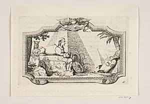 Vignet til Frederik Lodvig Norden, "Voyage d'Egypte et de Nubie", København 1755