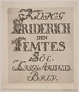 Vignet til Frederik V's Søkrigsartikelsbrev