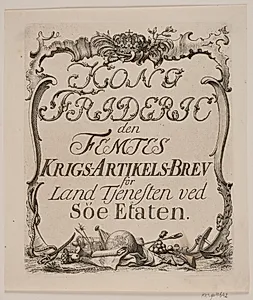 Vignet til Frederik V's Søkrigsartikelsbrev