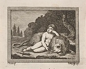 Vignet til J. H. Wessels "Samtlige skrifter" by Georg Christian Schule