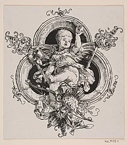 Vignet til Johann Wolfgang von Goethe, "Faust: eine Tragödie", 1876 by André Bork