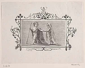 Vignet til "Kong Haakon bortlover sin datter" by Waldemar Bøhme