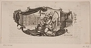 Vignet til Lauritz de Thurah's, "Hafnia Hodierna, Eller Udførlig Beskrivelse om den Kongelige Residentz- og Hoved-Stad Kiøbenhavn", 1748 by Michael Keyl
